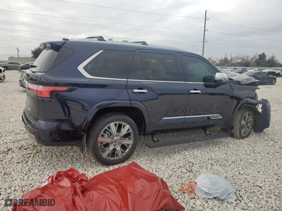 2024 Toyota Sequoia SR5 with VIN 7SVAAABA9RX039208, listed as a Copart auction lot 45027245 with 0 mi miles and Salvage Title. Bid and sale history available at carsss.com. Image 3.