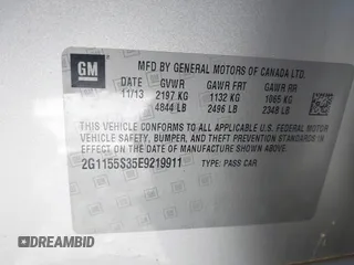 2014 Chevrolet Impala LTZ with VIN 2G1155S35E9219911, listed as a IAAI auction lot 41608831 with 39,461 mi miles and . Bid and sale history available at DreamBid. Image 9.