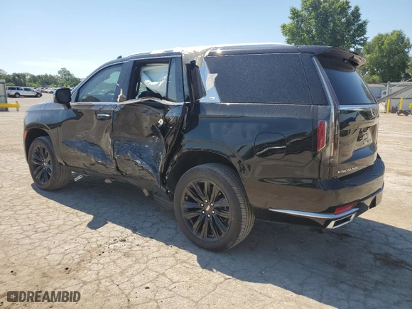 2023 Cadillac Escalade 4WD Premium Luxury with VIN 1GYS4BKL7PR487889, listed as a Copart auction lot 59027264 with 10,755 mi miles and Salvage Title. Bid and sale history available at carsss.com. Image 2.