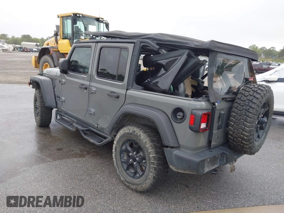 2022 Jeep Wrangler Unlimited Sport with VIN 1C4HJXDN9NW241154, listed as a IAAI auction lot 40211944 with 31,344 mi miles and . Bid and sale history available at DreamBid. Image 3.