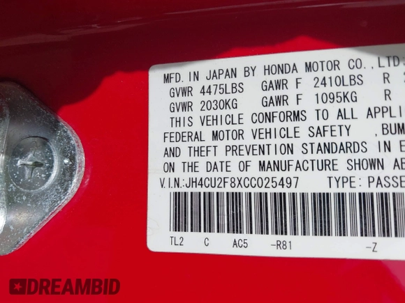 2012 Acura TSX Special Edition with VIN JH4CU2F8XCC025497, listed as a IAAI auction lot 41749258 with 132,329 mi miles and . Bid and sale history available at DreamBid. Image 9.
