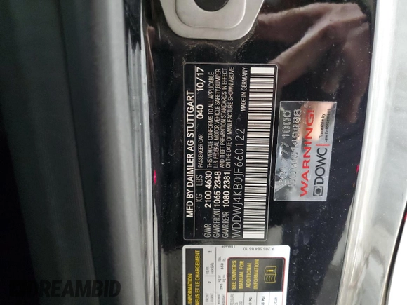 2018 Mercedes-Benz C 300 z VIN WDDWJ4KB0JF660122, wystawiony jako Copart lot #51083175 z przebiegiem 85 388 mil mil oraz Szkoda całkowita • Salvage title. Historia ofert i sprzedaży dostępna na DreamBid. Obrazek 12.