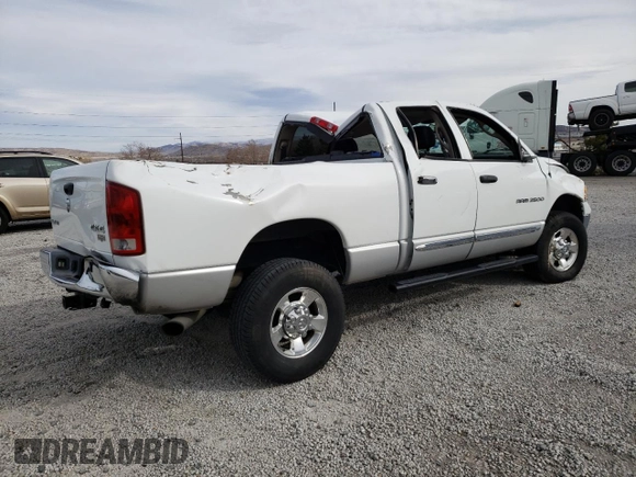 2005 Dodge 2500 SLT z VIN 3D7KS28C75G805466, wystawiony jako Copart lot #42872375 z przebiegiem 102 203 mil mil oraz Szkoda całkowita • Salvage title. Historia ofert i sprzedaży dostępna na DreamBid. Obrazek 3.