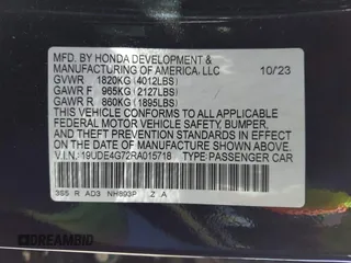 2024 Acura Integra Technology with VIN 19UDE4G72RA015718, listed as a IAAI auction lot 41838377 with 13,351 mi miles and . Bid and sale history available at carsss.com. Image 9.