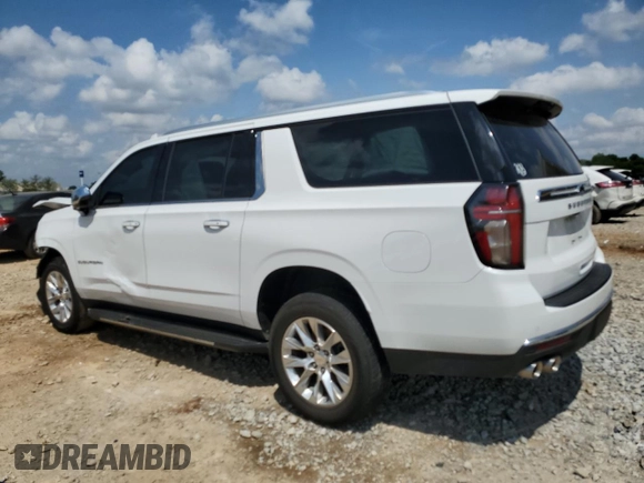2021 Chevrolet Suburban Premier с VIN 1GNSCFKD4MR299990, выставлен на аукционе Copart как лот 54847005 с пробегом 93 384 миль миль и Списание • Salvage title. История ставок и продаж доступна на DreamBid. Изображение 2.
