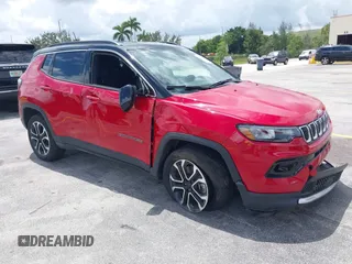 2024 Jeep Compass Limited с VIN 3C4NJDCN1RT596592, выставлен на аукционе IAAI как лот 42740215 с пробегом 45 153 миль миль и . История ставок и продаж доступна на DreamBid. Изображение 1.