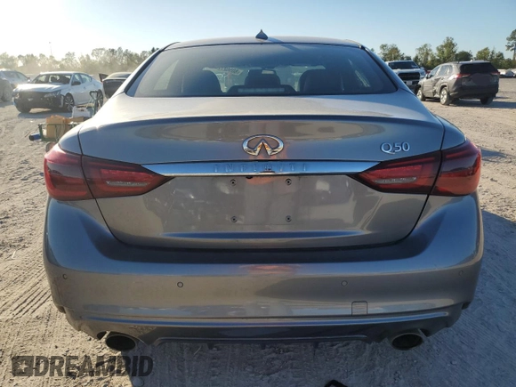 2021 Infiniti Q50 Signature Edition with VIN JN1EV7CP8MM702951, listed as a Copart auction lot 80562724 with 65,016 mi miles and Salvage title. Bid and sale history available at DreamBid. Image 6.