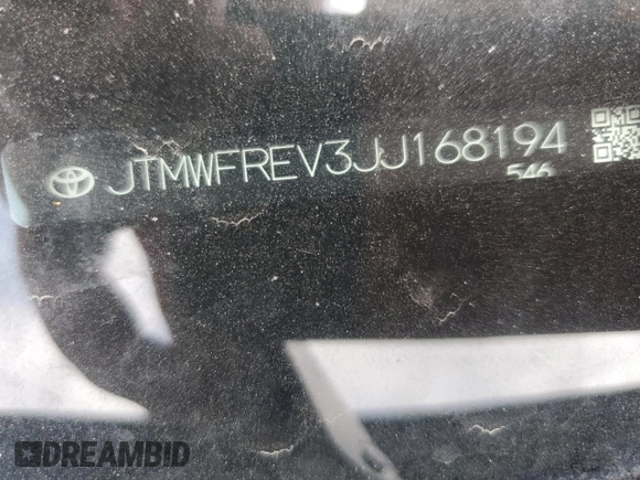 2018 Toyota RAV4 XLE with VIN JTMWFREV3JJ168194, listed as a Copart auction lot 56937675 with 82,589 mi miles and Salvage title. Bid and sale history available at DreamBid. Image 13.
