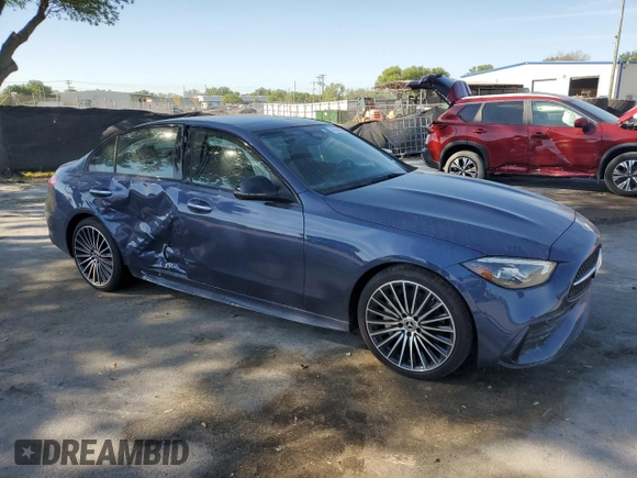 2024 Mercedes-Benz C 300 with VIN W1KAF4GB6RR172565, listed as a Copart auction lot 49794055 with 31,308 mi miles and Salvage Title. Bid and sale history available at carsss.com. Image 4.