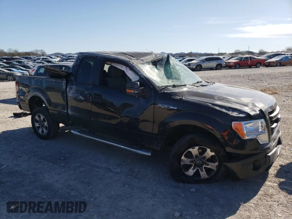 2013 Ford F-150 XL with VIN 1FTFX1CF7DFC08942, listed as a Copart auction lot 49987185 with 113,674 mi miles and Salvage Title. Bid and sale history available at carsss.com. Image 4.
