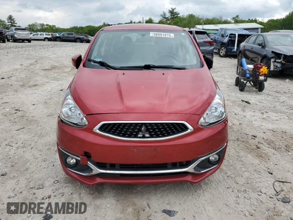 2017 Mitsubishi Mirage SE with VIN ML32A4HJ9HH015901, listed as a Copart auction lot 58991815 with 94,973 mi miles and Salvage title. Bid and sale history available at DreamBid. Image 5.