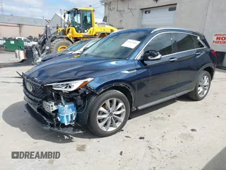 2021 Infiniti QX50 Luxe with VIN 3PCAJ5BB7MF123895, listed as a IAAI auction lot 41811100 with 23,164 mi miles and . Bid and sale history available at DreamBid. Image 2.