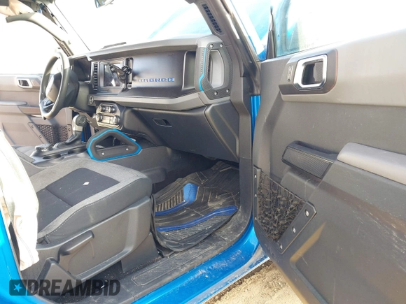 2022 Ford Bronco with VIN 1FMDE5BH1NLB71120, listed as a IAAI auction lot 41723502 with 56,387 mi miles and . Bid and sale history available at DreamBid. Image 5.