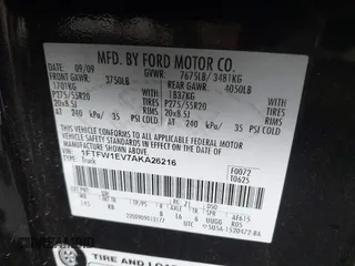 2010 Ford F-150 XL с VIN 1FTFW1EV7AKA26216, выставлен на аукционе IAAI как лот 42138717 с пробегом 122 023 миль миль и . История ставок и продаж доступна на DreamBid. Изображение 9.