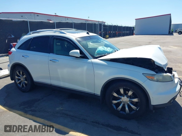 2004 Infiniti FX with VIN JNRBS08W34X402717, listed as a IAAI auction lot 42051750 with 267,390 mi miles and . Bid and sale history available at DreamBid. Image 1.