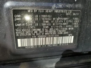 2011 Subaru Outback 2.5i Limited Pwr Moon with VIN 4S4BRBKC2B3427890, listed as a Copart auction lot 45208505 with 212,023 mi miles and Salvage Title. Bid and sale history available at carsss.com. Image 16.
