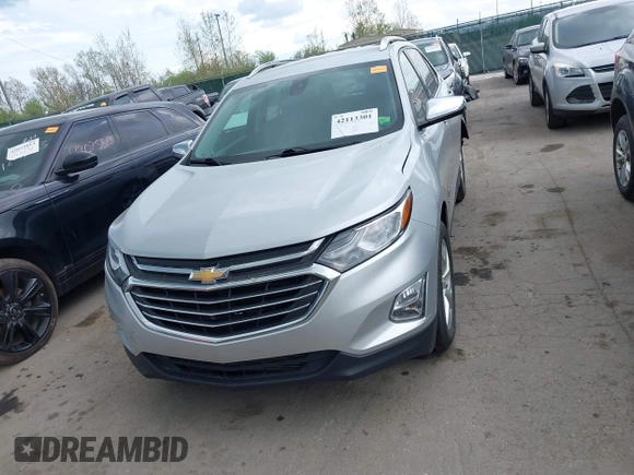 2018 Chevrolet Equinox Premier with VIN 2GNAXMEV7J6106781, listed as a IAAI auction lot 42113301 with 114,585 mi miles. Bid and sale history available at carsss.com. Image 12.