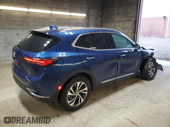 2023 Buick Envision Essence with VIN LRBFZPR42PD188553, listed as a Copart auction lot 49478065 with 9,879 mi miles and Salvage Title. Bid and sale history available at carsss.com. Image 3.