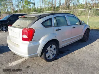2007 Dodge Caliber SXT with VIN 1B3HB48B27D155504, listed as a IAAI auction lot 41819683 with 188,898 mi miles. Bid and sale history available at carsss.com. Image 4.