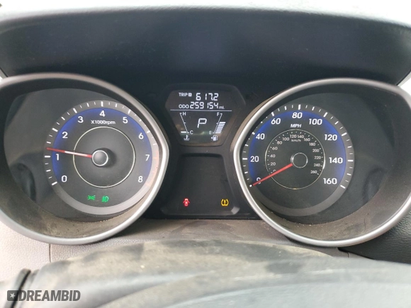 2012 Hyundai Elantra GLS with VIN KMHDH4AEXCU205877, listed as a Copart auction lot 41737745 with 259,154 mi miles and Salvage Title. Bid and sale history available at carsss.com. Image 9.