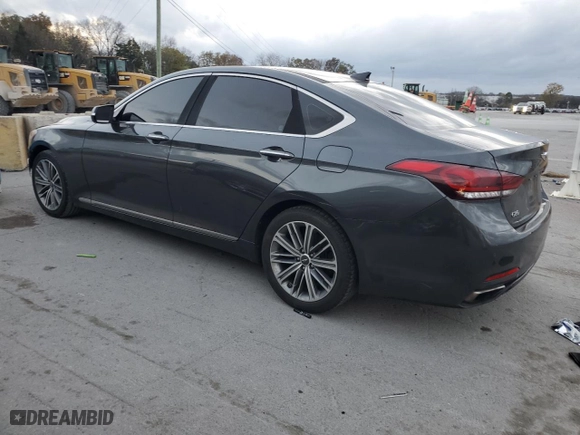 2018 Genesis G80 3.8L with VIN KMHGN4JE3JU242708, listed as a Copart auction lot 79191644 with 89,253 mi miles and Salvage Title. Bid and sale history available at carsss.com. Image 2.
