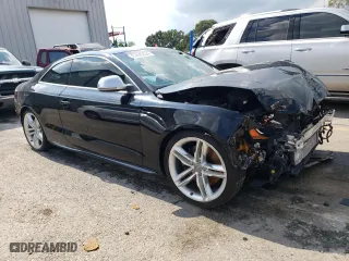 2009 Audi S5 with VIN WAURV78T09A032144, listed as a Copart auction lot 63495234 with 0 mi miles and Salvage Title. Bid and sale history available at carsss.com. Image 4.