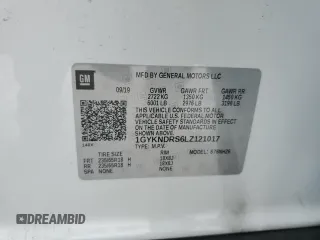 2020 Cadillac XT5 Premium Luxury AWD with VIN 1GYKNDRS6LZ121017, listed as a Copart auction lot 42647785 with 81,296 mi miles and Salvage Title. Bid and sale history available at DreamBid. Image 13.