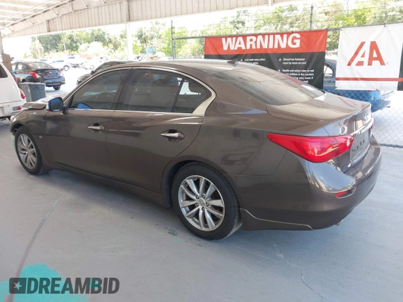 2015 Infiniti Q50 Premium with VIN JN1BV7AP4FM330386, listed as a IAAI auction lot 42028771 with 75,533 mi miles. Bid and sale history available at carsss.com. Image 3.