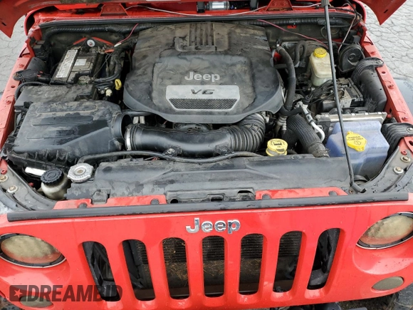 2014 Jeep Wrangler Unlimited Rubicon X with VIN 1C4BJWFG9EL322266, listed as a Copart auction lot 54381095 with 126,850 mi miles and Salvage title. Bid and sale history available at DreamBid. Image 12.