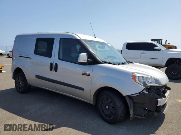 2019 Ram ProMaster City Cargo Tradesman SLT with VIN ZFBHRFBB5K6M28109, listed as a Copart auction lot 57772054 with 45,814 mi miles and Salvage title. Bid and sale history available at DreamBid. Image 4.