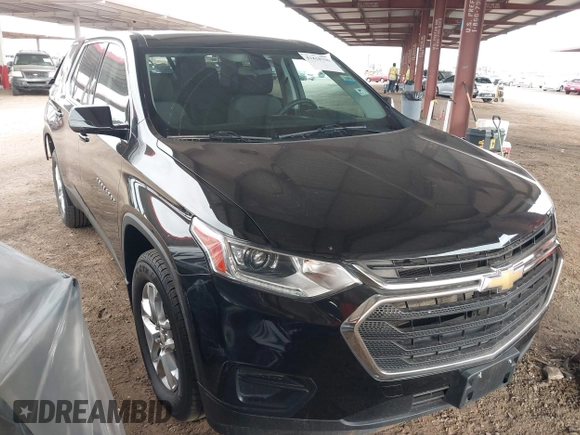2020 Chevrolet Traverse LS with VIN 1GNERFKW1LJ193099, listed as a IAAI auction lot 41818796 with 61,782 mi miles. Bid and sale history available at carsss.com. Image 1.