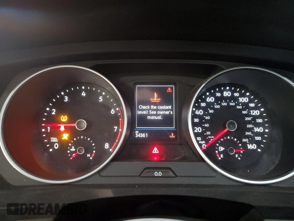 2020 Volkswagen Tiguan SE with VIN 3VV2B7AXXLM058031, listed as a Copart auction lot 76522644 with 34,361 mi miles and Salvage Title. Bid and sale history available at DreamBid. Image 9.