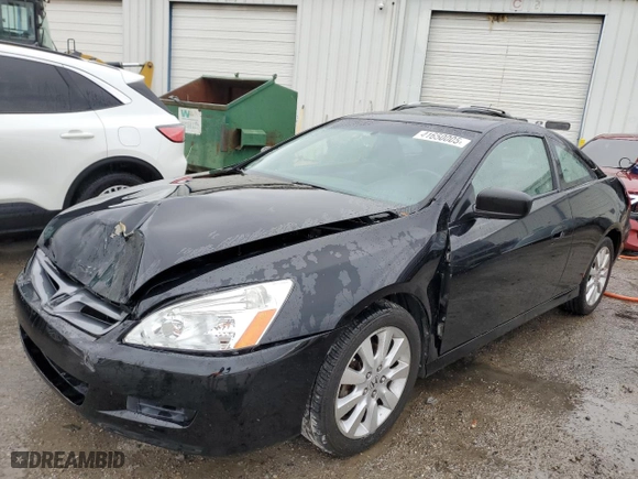 2007 Honda Accord Cpe EX-L with VIN 1HGCM82667A000169, listed as a Copart auction lot 41650005 with NaN miles and Salvage Title. Bid and sale history available at carsss.com. Image 1.