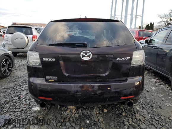 2007 Mazda CX-7 Sport with VIN JM3ER29L570120611, listed as a Copart auction lot 86691444 with 128,486 mi miles and Salvage Title. Bid and sale history available at carsss.com. Image 6.