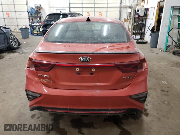 2021 Kia Forte GT-Line with VIN 3KPF34AD7ME401066, listed as a Copart auction lot 44396335 with 114,538 mi miles and Salvage Title. Bid and sale history available at carsss.com. Image 6.