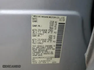 2018 Nissan Murano Platinum with VIN 5N1AZ2MG4JN122566, listed as a Copart auction lot 84299454 with 123,178 mi miles and Salvage Title. Bid and sale history available at carsss.com. Image 13.