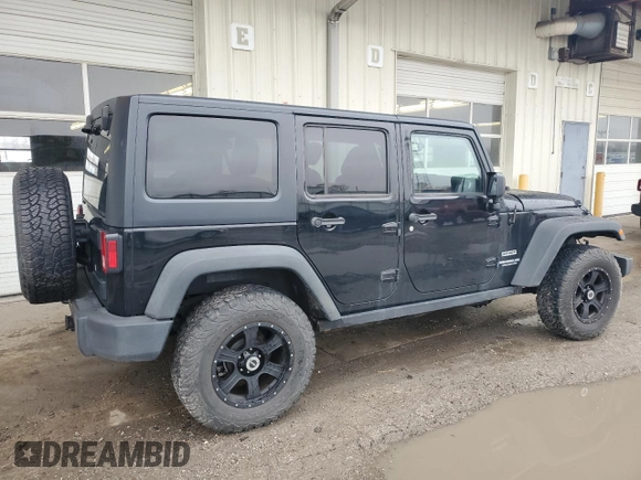 2014 Jeep Wrangler Unlimited Sport with VIN 1C4BJWDG2EL319714, listed as a Copart auction lot 47924575 with 129,294 mi miles and Salvage Title. Bid and sale history available at DreamBid. Image 3.