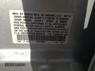 2014 Acura ILX z VIN 19VDE1F32EE008473, wystawiony jako Copart lot #51695405 z przebiegiem 149 913 mil mil oraz Szkoda całkowita • Salvage title. Historia ofert i sprzedaży dostępna na DreamBid. Obrazek 14.