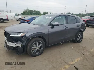 2025 Honda HR-V EX-L with VIN 3CZRZ2H77SM796895, listed as a Copart auction lot 59888235 with 446 mi miles and Salvage title. Bid and sale history available at DreamBid. Image 1.
