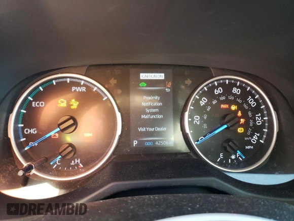 2022 Toyota RAV4 Hybrid XLE with VIN 4T3RWRFV9NU076543, listed as a Copart auction lot 50196835 with 42,506 mi miles and Salvage Title. Bid and sale history available at carsss.com. Image 9.