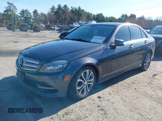 2011 Mercedes-Benz C with VIN WDDGF8BB3BR185319, listed as a IAAI auction lot 41973829 with Not Provided miles. Bid and sale history available at carsss.com. Image 2.