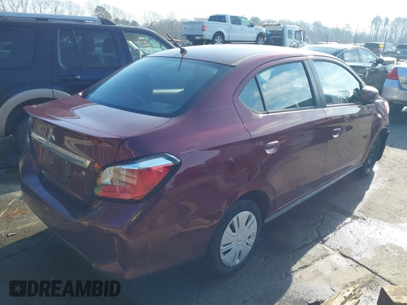 2023 Mitsubishi Mirage ES with VIN ML32FUFJ7PHF04917, listed as a IAAI auction lot 41203864 with 23,262 mi miles and . Bid and sale history available at DreamBid. Image 4.