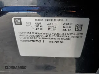 2012 Cadillac CTS-V z VIN 1G6DV8EP1C0130013, wystawiony jako Copart lot #78300264 z przebiegiem Nie podano mil oraz Szkody całkowita. Historia ofert i sprzedaży dostępna na DreamBid. Obrazek 13.