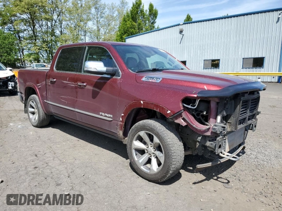 2022 Ram 1500 Limited with VIN 1C6SRFHM8NN192388, listed as a Copart auction lot 55816105 with 22,971 mi miles and Salvage title. Bid and sale history available at DreamBid. Image 4.
