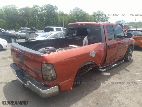 2009 Dodge Ram 1500 SLT with VIN 1D3HB18T19S727450, listed as a IAAI auction lot 40658133 with 218,203 mi miles. Bid and sale history available at carsss.com. Image 6.