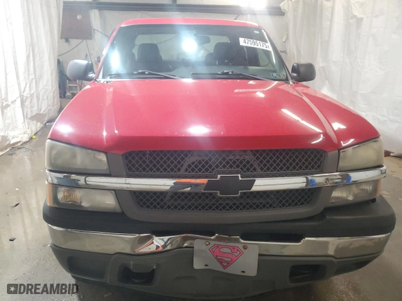 2005 Chevrolet Silverado 1500 Work Truck with VIN 1GCEC19X15Z175458, listed as a Copart auction lot 47595175 with 138,815 mi miles and Salvage Title. Bid and sale history available at carsss.com. Image 5.