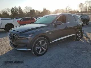 2021 Genesis GV80 with VIN KMUHCESC3MU060848, listed as a Copart auction lot 50980675 with 64,684 mi miles and Salvage title. Bid and sale history available at DreamBid. Image 1.