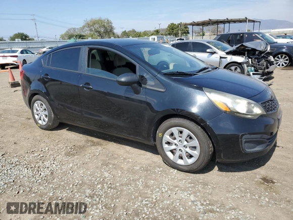 2013 Kia Rio LX with VIN KNADM4A31D6112747, listed as a Copart auction lot 57768594 with 87,140 mi miles and Salvage Title. Bid and sale history available at carsss.com. Image 4.
