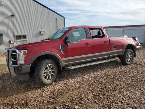 2022 Ford Super Duty F-250 SRW XL with VIN 1FT7W2BN5NEG41141, listed as a Copart auction lot 52108745 with 52,619 mi miles and Salvage Title. Bid and sale history available at carsss.com. Image 1.