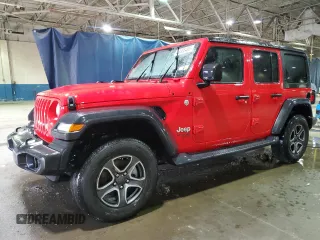 2020 Jeep Wrangler Unlimited Sport S with VIN 1C4HJXDN8LW164452, listed as a Copart auction lot 53388495 with 67,504 mi miles and Non repairable. Bid and sale history available at DreamBid. Image 1.